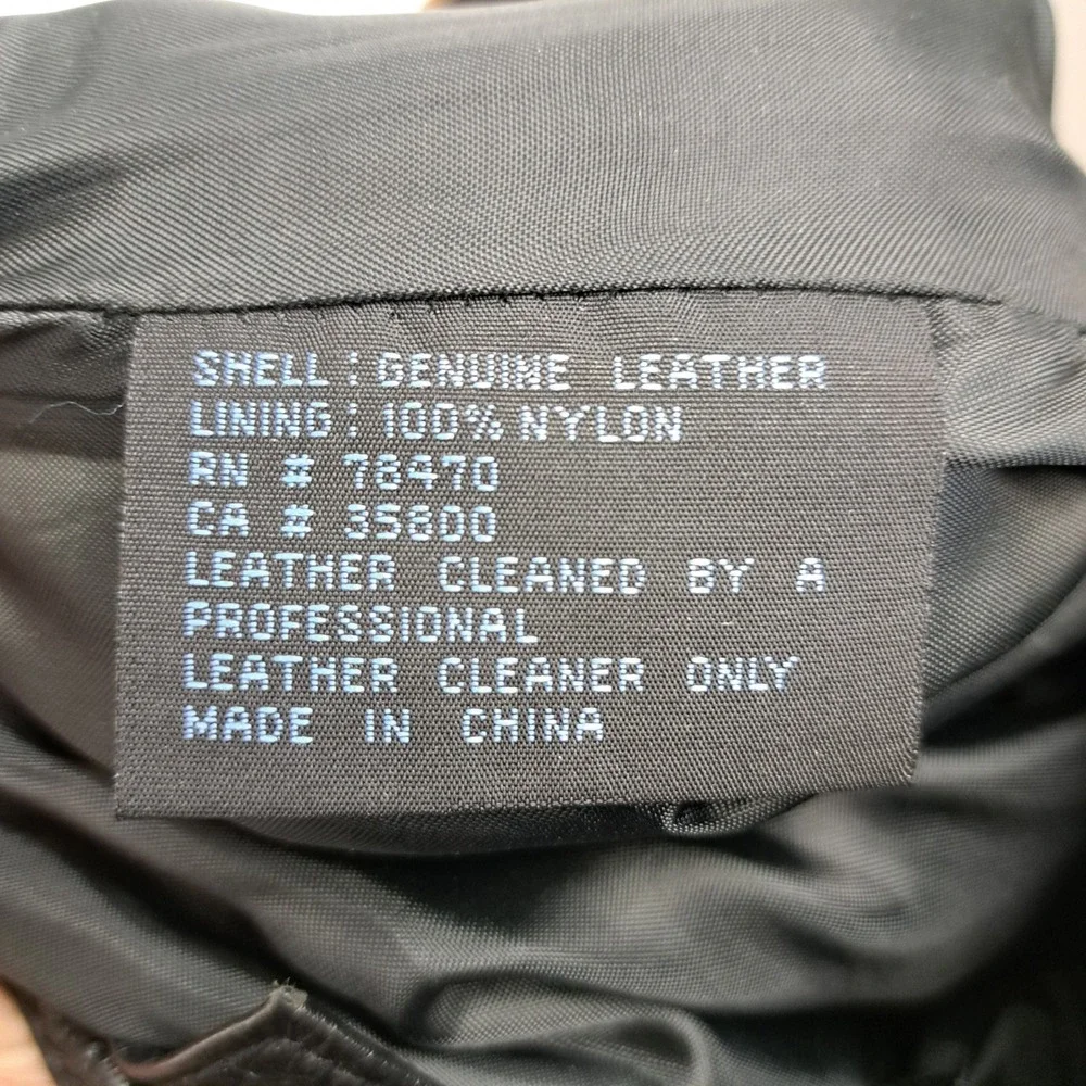 Kenneth Cole Reaction Black Leather Pants Men's 30x27 Lined Moto Y2K Vintage
